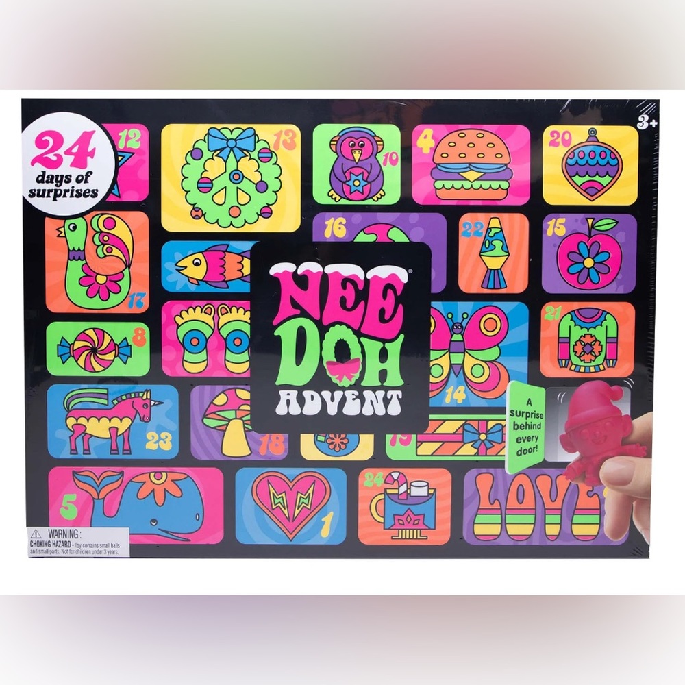 Schylling NeeDoh Advent Calendar 24 Days of Surprise Mini Squish Sensory Toys
